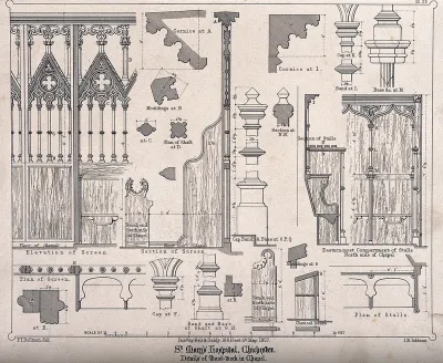 Named architectural details in the Chapel, St