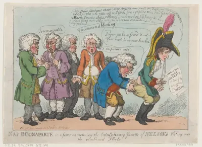 Nap Buonaparte in a Fever on Receiving the Extraordinary Gazette of Nelson's Victory Over the Combined Fleets