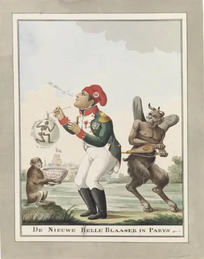 Napoleon als bellenblazer, 1815