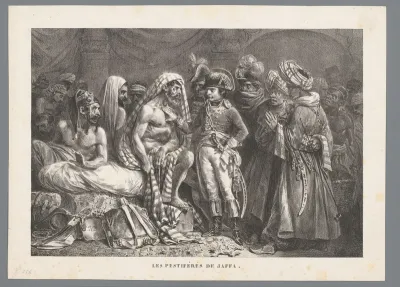 Napoleon bezoekt de zieken in het pesthuis te Jaffa
