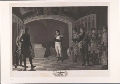 Napoleon bezoekt het graf van Frederik II van Pruisen