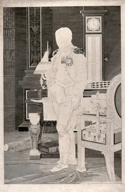 Napoleon Bonaparte in his study