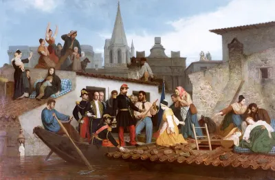 Napoleon III Visiting Flood Victims of Tarascon in June