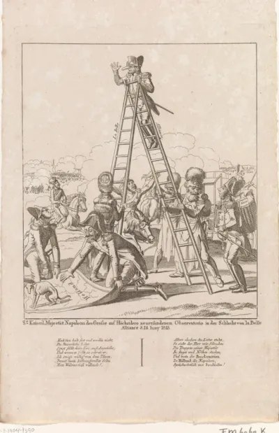 Napoleon op zijn mobiele uitkijkpost, 1815