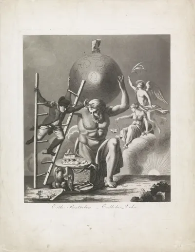 Napoleon probeert de wereld te bestijgen, 1814