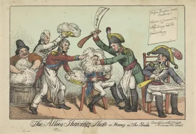 Napoleon wordt geschoren, 1813