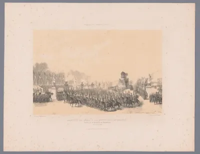 Napoleons rouwstoet arriveert bij het Hôtel des Invalides