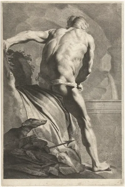 Narcissus bij fontein