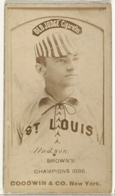 Nathaniel P. "Nat" Hudson, Pitcher, St. Louis Browns, from the Old Judge series (N172) for Old Judge Cigarettes
