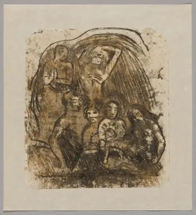 Nativity (Mother and Child Surrounded by Five Figures)