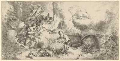 Nativity with God the Father and angels