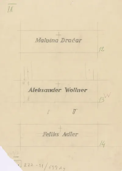 Natpis Dračar, Wollner, Adler