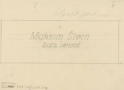 Natpis Maksim Štern