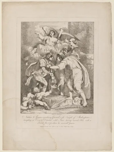 Nature and Genius Introducing Garrick to the Temple of Shakespeare