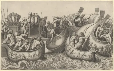 Naval Battle, from "Speculum Romanae Magnificentiae"