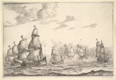 Naval Battle Scene