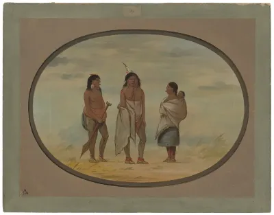 Nayas Indian Chief, His Wife, and a Warrior