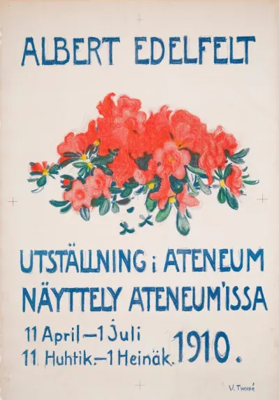 Näyttelyjuliste, Albert Edelfelt 1910 (2 kpl)