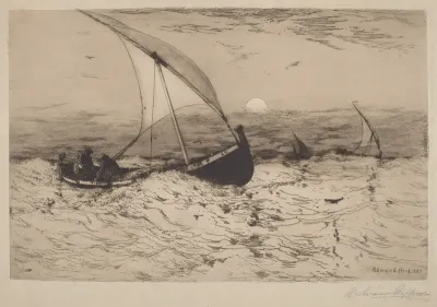 Neapolitan Fishing Boats Returning Home