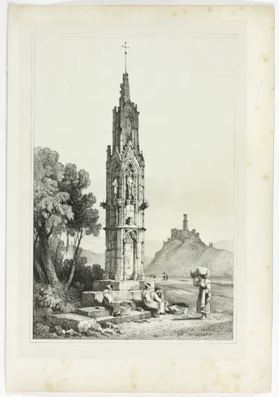 Near Godesberg, from Facsimiles of Sketches made in Flanders and Germany