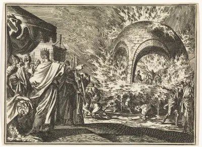 Nebukadnezar ziet vier personen in de vurige oven