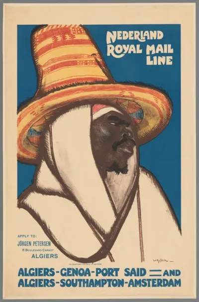 Nederland Royal Mail Line. Algiers-Genoa-Port Said and Algiers-Southampton-Amsterdam