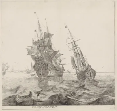 Nederlands oorlogschip bij Amsterdam