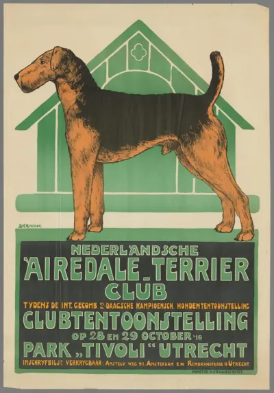 Nederlandsche Airedale Terrier Club. Clubtentoonstelling op 28 en 29 october '16. Park "Tivoli" Utrecht