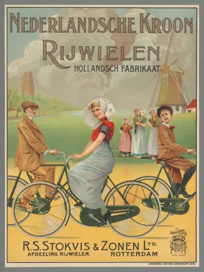 Nederlandsche Kroon Rijwielen. Hollandsch fabrikaat. R.S. Stokvis & Zonen Ltd. Afdeeling Rijwielen. Rotterdam