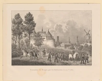 Nederlandse troepen verlaten Brugge, 1830