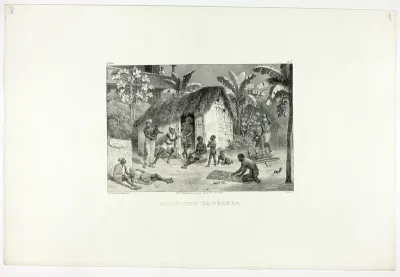 Negro Dwelling, plate 5 from Customs and traditions of Negroes, volume 4 of Voyage pittoresque dans le Brésil