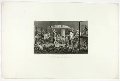 Negroes in the Ship's Hold, plate one from Customs and traditions of the Negroes, volume 4 of Voyage pittoresque dans le Brésil