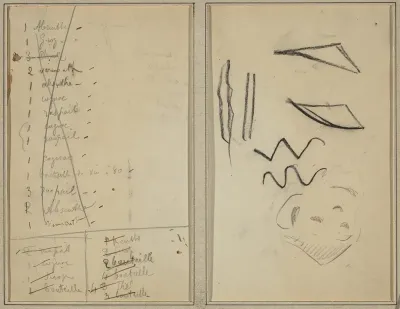 "Neige" (Snow); Itinerary [recto]