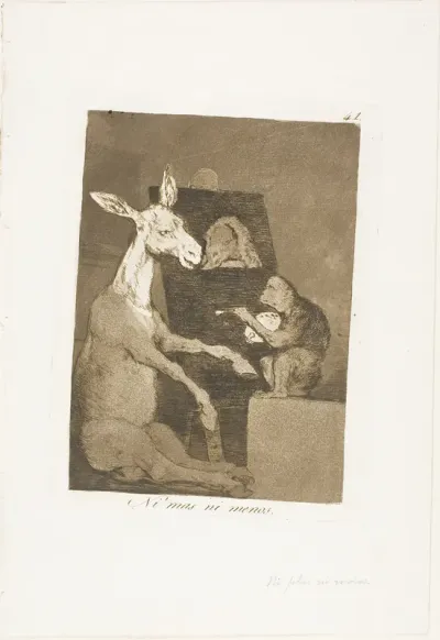 Neither more nor less, plate 41 from Los Caprichos