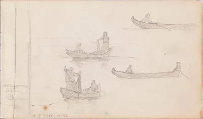 neljä venettä kalastajineen