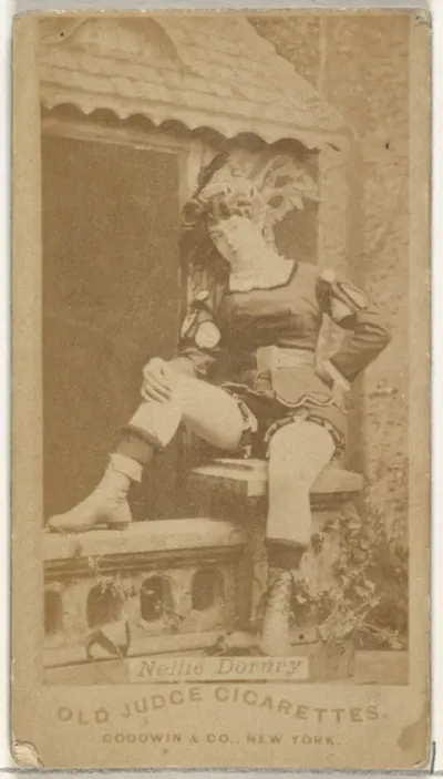 Nellie Dornry, from the Actors and Actresses series (N171) for Old Judge Cigarettes