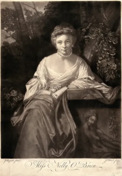 Nelly O'Brien. Mezzotint by J. Wilson after Sir J. Reynolds