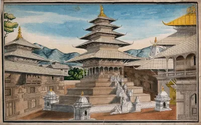 Nepal: Nyatapole temple in Bhaktapur(?)