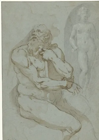 Neptune before a niche with Amphitrite (?)