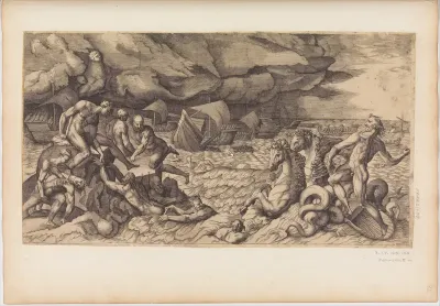 Neptune Calming the Tempest Raised Against the Fleet of Aeneas