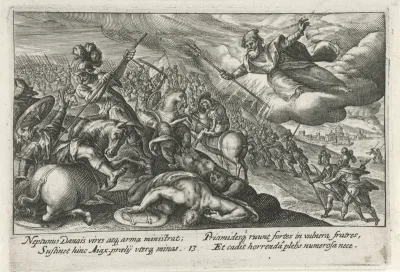 Neptunus helpt de Grieken