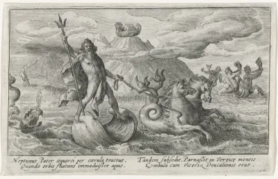 Neptunus kalmeert de golven