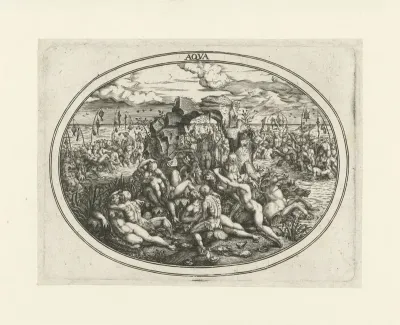 Neptunus met nereïden en tritons: het element water