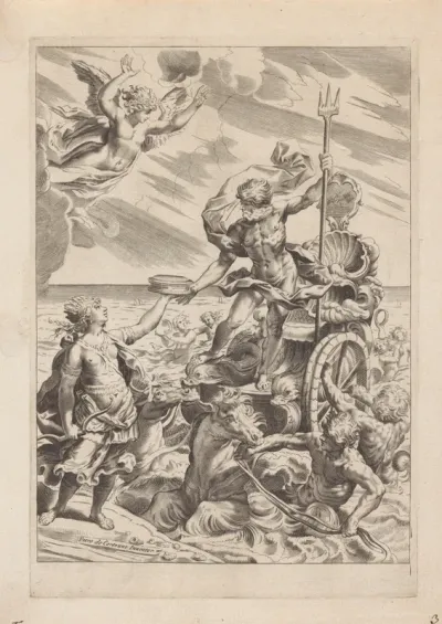 Neptunus op zijn wagen
