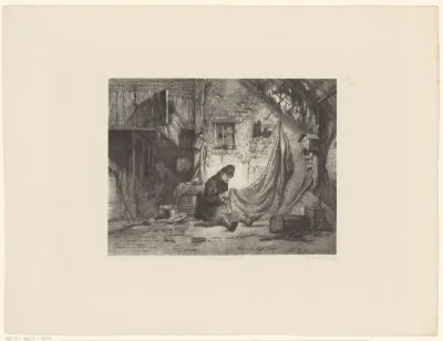 Nettenboeter in schuur