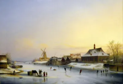 Neustadtufer an der kleinen Weser in Bremen, 1841
