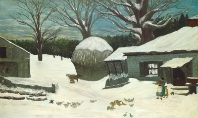 New England Farm in Winter