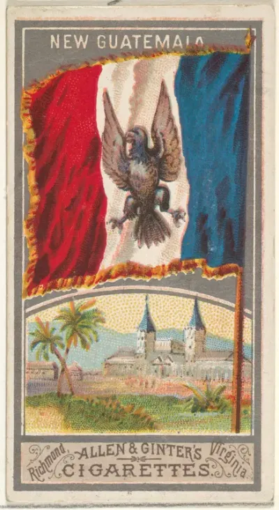 New Guatemala, from the City Flags series (N6) for Allen & Ginter Cigarettes Brands