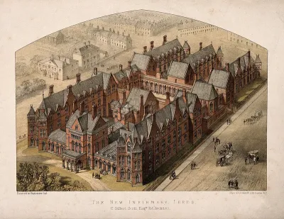 New Infirmary, Leeds, Yorkshire: bird's-eye view