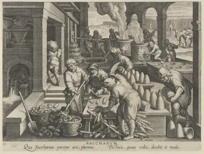 New Inventions of Modern Times [Nova Reperta], The Invention of Sugar Refinery, plate 13